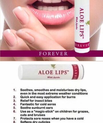 Forever Living  Aloe Lips, Moisturizing Lip Balm with Aloe, Jojoba, and Beeswax, Vegan, Ultimate Lip Care